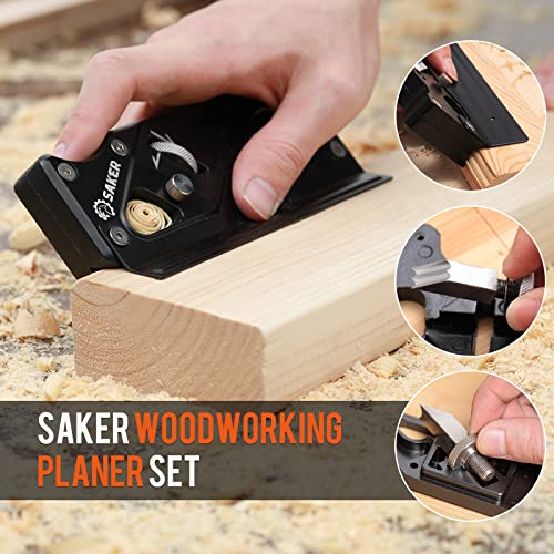 Saker Chamfer Plane-Woodworking Edge Corner Flattening Tool with Auxiliary Locator,Hand Chamfering Planer Suitable for Quick Edge Trimming of Wood Saker