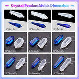 LET'S RESIN Resin Molds 18Pcs Pendulum Crystal Molds for Resin, Silicone Molds for Resin,Multi-Facet Resin Jewelry Molds for Quartz Crystals LET'S RESIN
