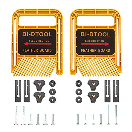 BI-DTOOL Featherboards, Adjustable Woodworking Safety Device Feather-Loc for Table Saws Band Saws Router Tables Fences Woodworking Tools, 6.3 Inch BI-DTOOL