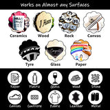 TFIVE White Permanent Paint Marker Pens - 2 Count Oil Based Marker Pen, Medium Tip, Waterproof & Quick Dry, for Office, Art projects, Rock Painting, TFIVE