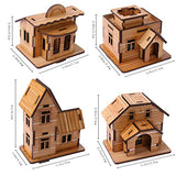 ZOSEN 3D Wooden Puzzle, Mini DIY Model House Kit Educational Toys Jigsaw Puzzles Gift for Children and Adult ZOSEN