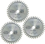 3" Wood Plastic TCT (3/8" 9.5mm Arbor) Cutting Blade for Ryobi Milwaukee Dewalt Cut Off Saw (3) MTP