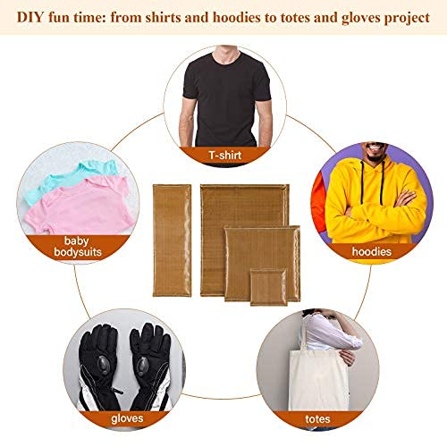 13 Pieces Heat Press Pillow Bundle Tools Kit, Include 4 Heat Pressing Transfer Pillow Mat, 6 Heat Transfer Sheet and 3 Heat Resistant Tape for Screen