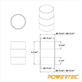POWERTEC 70123V 4-Inch Dust Hose Connector w/Quick Connect Splice Adapter, ABS Plastic POWERTEC
