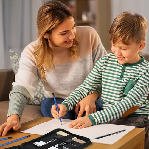 LUCYCAZ Drawing Kit - 55pcs Sketching Kit, Art Supplies for Adults with Drawing Pencils, Charcoal Pencils and Sketchpad, Drawing Supplies for Artist LUCYCAZ