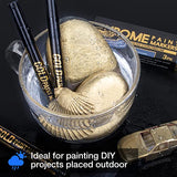 Art Liquid Gold Chrome Markers, KERIFI Reflective Gloss Metallic Chrome Marker Set, Supper Golden Mirror Marker Permanent, Touch Up Repair Paint Pen KERIFI