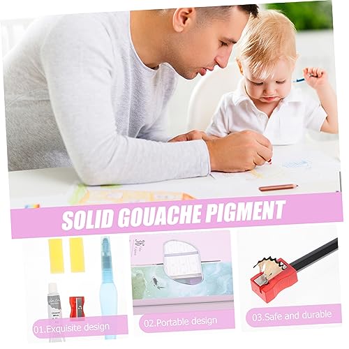 NUOBESTY 4 Sets Gouache Major Wooden Art Supplies Travel NUOBESTY