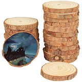 50 Pcs Natural Wood Slices 2.0-2.5 Inches, CertBuy Undrilled Round Wood Tree Slices, Craft Wooden Circles with Bark for Wedding Centerpiece, DIY CertBuy