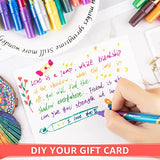 JR.WHITE Glitter Metallic Paint Pens: Sparkle Water-Based Marker Pen for Greeting Cards, Mugs, Wood, Art Drawing, Rock Painting, Posters, Albums, JR.WHITE