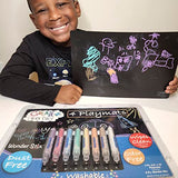 The Pencil Grip Create Everyday Black Board Playmat Kit with 8 Wonder Stix (TPG648) The Pencil Grip