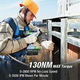 WORKPRO 20V Cordless Drill Combo Kit, Drill Driver and Impact Driver with 2x 2.0Ah Batteries and 1 Hour Fast Charger WORKPRO