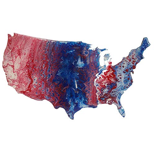 United States Cutout Unfinished Wood Home Decor Geography School Door Hanger MDF Shape Canvas Style 1 (12") Diverse Woodworking