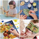 AROIC Painting Brush Set, 20 Packs /240 Pcs, Nylon Brush Head, Suitable for Oil and Watercolor, Perfect Suit of Art Painting, Best Gift for Painting AROIC