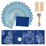 30 Pcs Cyanotype Paper Sun Print Paper Kit High Sensitivity Nature Drawing Printing Sunprint Sun/Solar Activated A5 Paper for Flower Press DIY Arts mwellewm