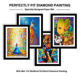 Betionol 12x16 Picture Frame 2 Pack, Display 12x16in/30x40cm Diamond Painting Kits/Photos/Prints, Black Natural Solid Wood Picture Frame with Acrylic Betionol