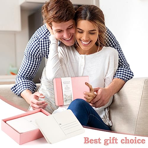 48 Sheets 4x6 Watercolor Postcards, 140lb/300gsm Blank Postcards Watercolor Paper Cards Art Supplies Christmas Gifts for Painting, DIY, Mailing, Prudiut