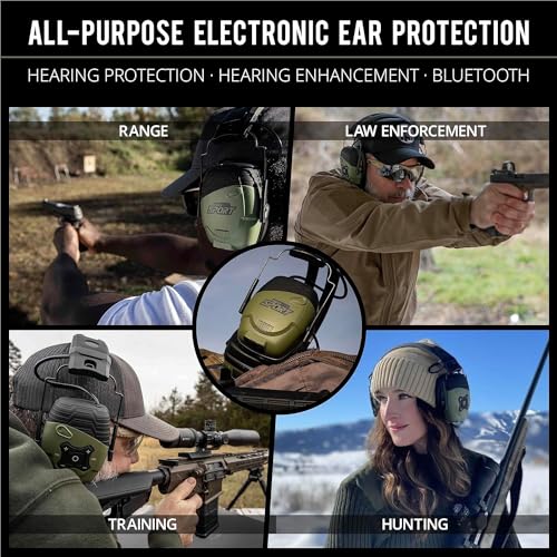 ISOtunes Sport DEFY Shooting Earmuffs: Rechargeable Bluetooth Hearing Protection - WoodArtSupply