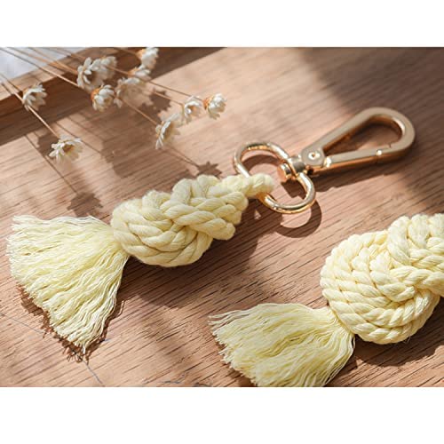 AceList DIY Macrame Kits for Adults Beginners, 5 Pcs Macrame Keychain Kit with Macrame Board and Pins, Cotton Macrame Cord Macrame Supplies, DIY - WoodArtSupply