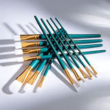 Royal Brush Manufacturing Royal and Langnickel Zip N' Close 12-Piece Brush Set, Medium White Taklon Royal Brush Manufacturing Company