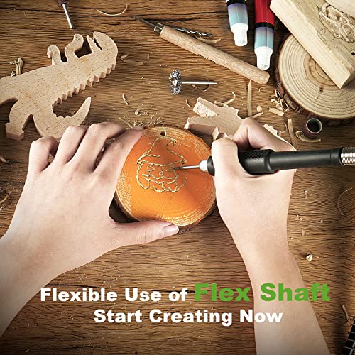 PHALANX 12V Cordless Rotary Tool Kit with Keyless Chuck, 6-Speeds 5000-32000RPM, 119 Accessories with Flex Shaft, Idea for Cutting, Grinding, Wood - WoodArtSupply