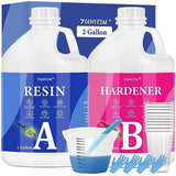 Epoxy Resin 2 Gallon - Crystal Clear Epoxy Resin Kit - Self-Leveling, High-Glossy, No Yellowing, No Bubbles Casting Resin Perfect for Crafts, Table FUHITIM