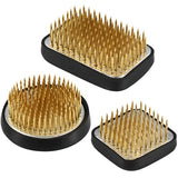 3PCS Japanese Ikebana Flower Frogs for Flower Arrangement, Kenzan Kit Includes 2.5’’ Round + 1.8” Square + 2.1” x 1.5” Rectangle, JP Flower CDOKY