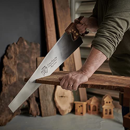 Disston 26-Inch Walnut Handle Cross Cut Saw, Professional Saw for Wood, Laminate, Plastic, 10 TPI Disston