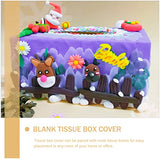 Tofficu Wooden Napkin Boxes Unfinished Wood Tissue Box Cover Handmade Tissue Dispenser blank Facial paper Box for DIY Crafts Art Project 4Pcs Tofficu