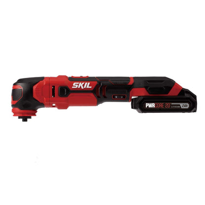 SKIL 20V Oscillating Tool Kit with 32pcs Accessories Includes 2.0Ah PWR CORE 20 Lithium Battery and Charger - OS593002 - WoodArtSupply