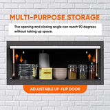 SUXXAN Metal Wall Cabinet with Up-flip Door,Wall-Mounted Locker for Garage Workshop Kitchen（one Cabinet SUXXAN