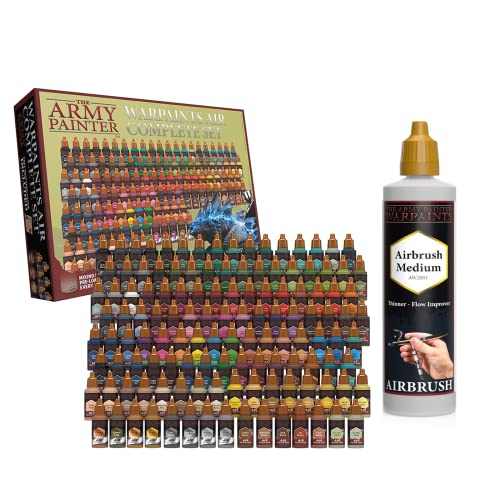 The Army Painter Complete Airbrush Paint Set and Airbrush Thinner - Air Brush Painting Set, Airbrush Painting Supplies, Warpaints Air Brush Paint - WoodArtSupply