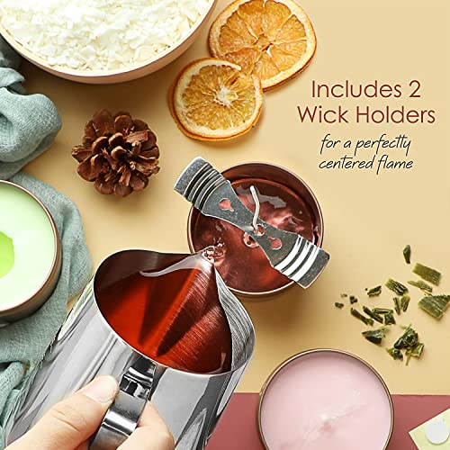 Hearth & Harbor DIY Making Supply Kit Natural Soy Cotton Wicks, Centering Tools, Candle Wax Flakes and More, Multi, 5 lbs Hearth & Harbor