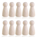 Ciieeo 10pcs DIY Plain Blank Wooden Peg Dolls Unfinished Wooden Peg Dolls Decorative Peg Doll for DIY Arts and Crafts Ciieeo