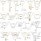 AROIC 20 PCS Pendant Necklace with 14 PCS Gold,6 PCS Sliver,20 styles of necklaces for Women Girls Jewelry Fashion and Valentine Birthday Party Gift AROIC