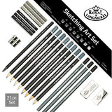 Royal & Langnickel RART-200 Essentials Sketching Pencil Set, 21-Piece Royal & Langnickel
