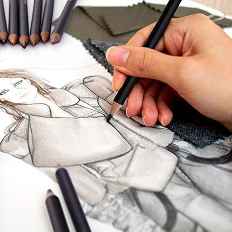MARKART Professional Drawing Sketching Pencil Set - 14 Pieces,Graphite,(12B - 4H), Ideal for Drawing Art, Sketching, Shading, Artist Pencils for MARKART