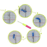clubevy Latch Hook Rug Kits, Kids Adults Carpet Embroidery Set Beginners Cross Stitch DIY Crochet Needlework Crafts Kits with Yarn, Crochet Hook and clubevy