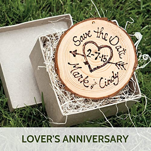 Falling in Art 3.1-4 Inches Natural Wood Slices Set for Crafts - 25Pcs Round Wood Discs with Pre-drilled Hole for DIY Projects, Christmas Ornaments Falling in Art