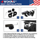 Horizontal Bar Clamp Mounting Kit - 4WDKING 2PCS 0.75"/1"/1.25" LED Light Bar LED Pods Fog Driving Lights Brackets for Bull Bar Tube Roof Roll Cage 4WDKING