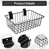 Eaasty 2 Pcs Slatwall Basket Ventilated Metal Slatwall Baskets Mounted Slatwall Baskets Hanging Slatwall Accessories for Storage Display on Garage Eaasty