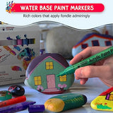 TFIVE Paint Markers Paint Pens - 12 Color Premium Medium Point Acrylic Paint Marker Pens for Rocks Painting, Metal, Ceramic, Glass, Wood, Fabric, TFIVE