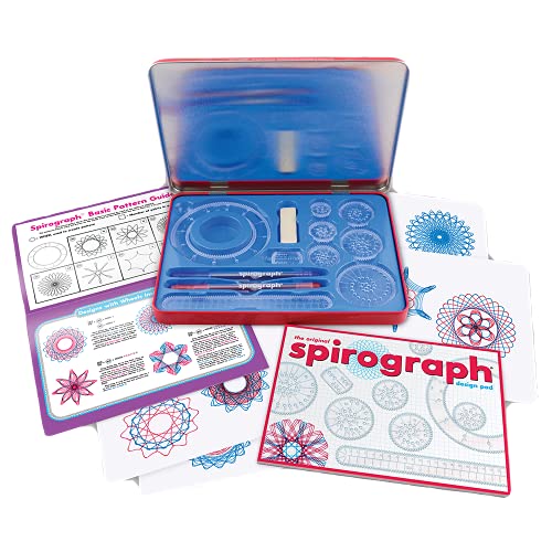 Spirograph Design Set Tin - Spiral Art Kit with Classic Gear Design Kit in a Collectors Tin for Kids Ages 8 and Up Spirograph