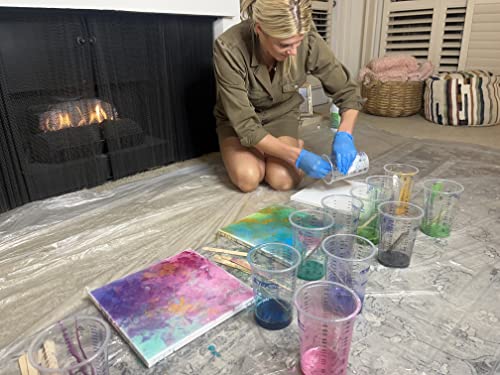 EPE EasyPour Epoxy 1 Gallon Kit - Crystal Clear High Gloss Resin and Hardener, 2 Mixing Cups, Silicone Spatula, Plastic Spreader - Wood Tabletops, EPE