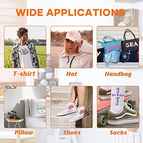 HTVRONT 15"x15" Heat Press Machine for T-Shirts & HTV Heat Transfer Vinyl Bundle: 20 Pack 12'' x 3FT Heat Transfer Vinyl Rolls HTVRONT