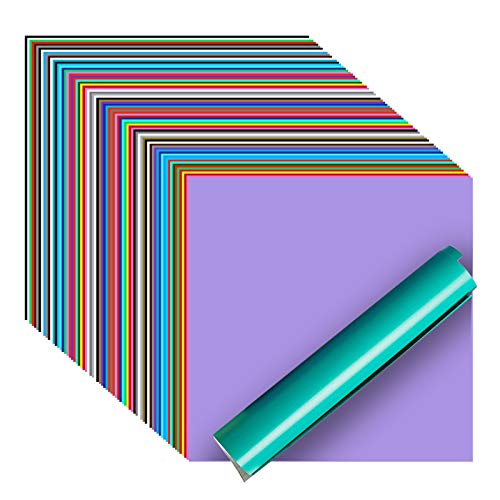 iImagine Vinyl Permanent Vinyl, 72 Pack Permanent Adhesive Vinyl Sheets (12”x 12”) for Silhouette Cameo and Any Craft Machine Cutters - WoodArtSupply