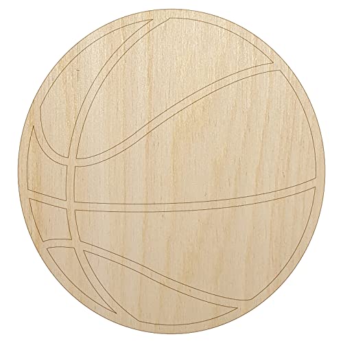 Basketball Sport Unfinished Wood Shape Piece Cutout for DIY Craft Projects - 1/8 Inch Thick - 6.25 Inch Size - WoodArtSupply