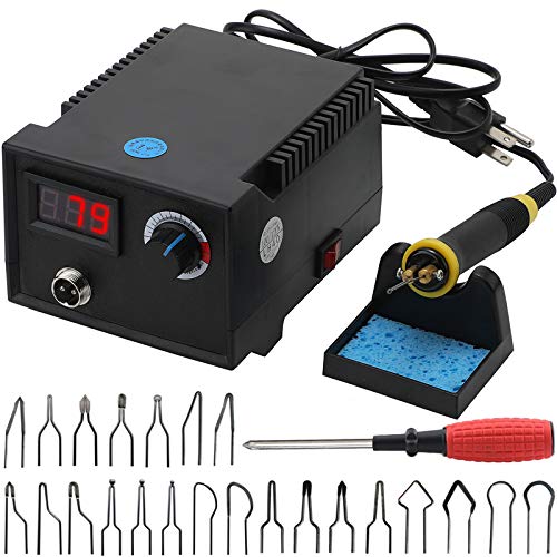 Wood Burnning Kit,Professional Pyrography Wood Burner,Adjustable Temperature Woodburner Machine with Pen for Adults,Wire Tips (Black) Arokimi