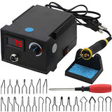 Wood Burnning Kit,Professional Pyrography Wood Burner,Adjustable Temperature Woodburner Machine with Pen for Adults,Wire Tips (Black) Arokimi