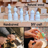 Unfinished Wood Chess Pieces with Vinyl Chess Board - Paint Your Own Chess Set - Blank Chess Sets DIY Arts and Crafts - Chess Gifts for Chess Players AEVVV