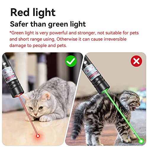 MIPREZT Rechargeable Red Laser Pointer High Power, Long Range Laser Pointer Beam Pen, Strong Lazer Pointer with Star Cap, Red Laser Light for Dogs MIPREZT